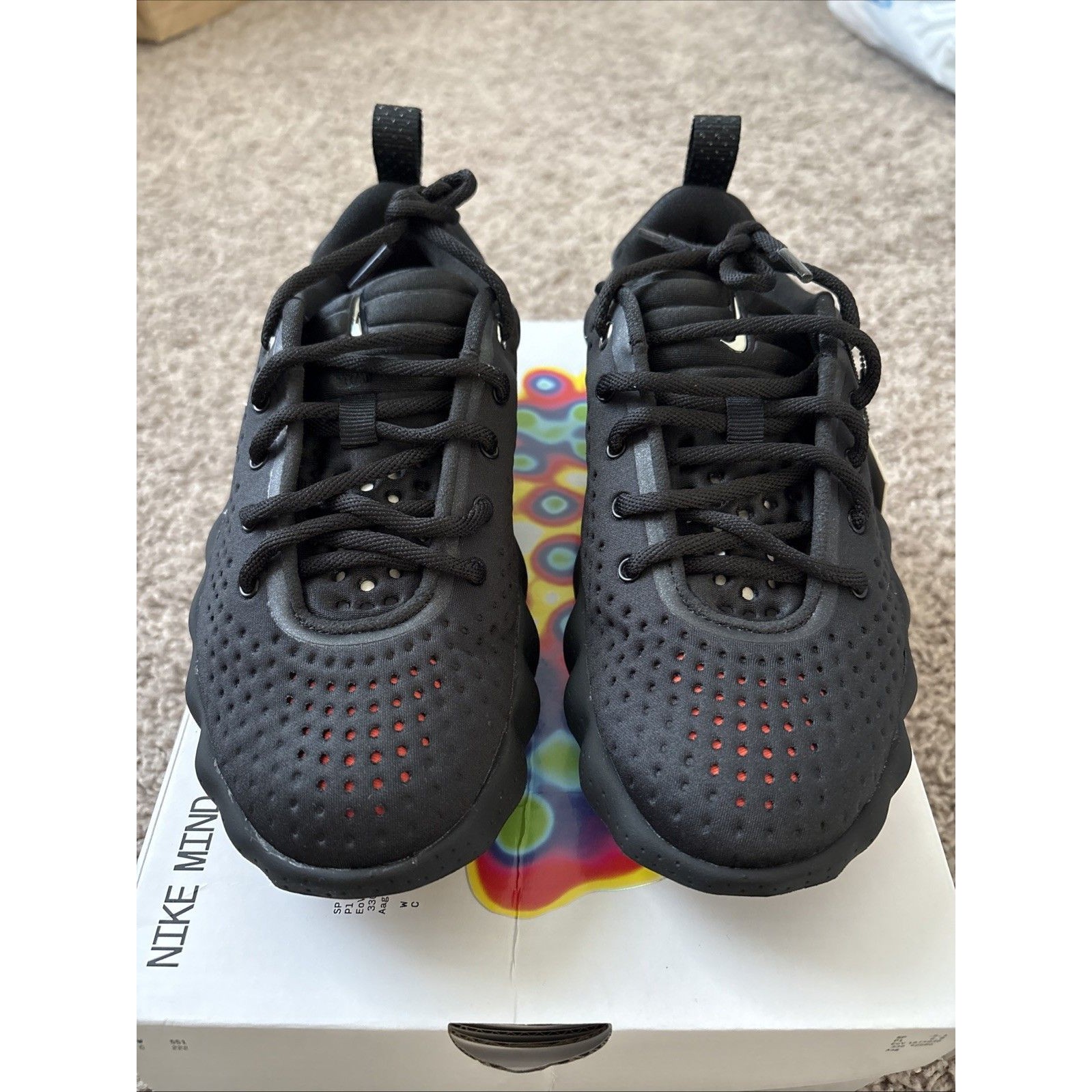 Nike Mind 002 Black Chrome Hyper Crimson Women's Size 6w Brand New Hq4310-001